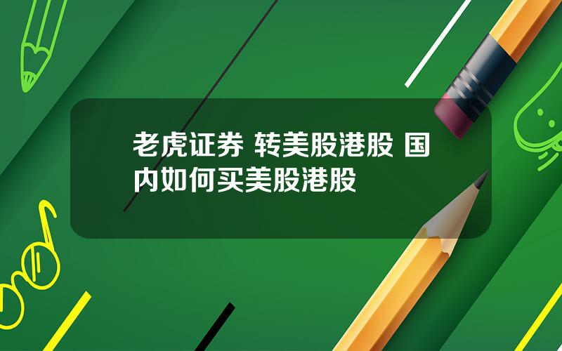 老虎证券 转美股港股 国内如何买美股港股